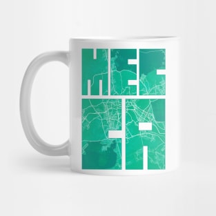 Mecca, Saudi Arabia City Map Typography - Watercolor Mug